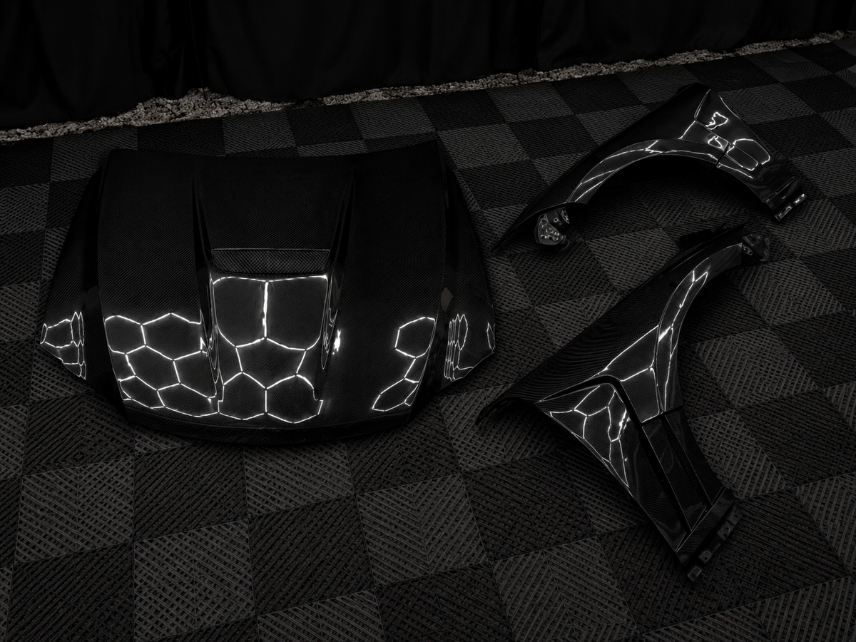 (2014-2020) Lexus IS Carbon Fiber Hood & Fenders Kit - Vented
