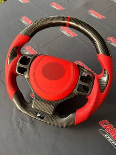 2016-2025 Lexus IS/RC red perforated leather carbon steering wheel - view 3