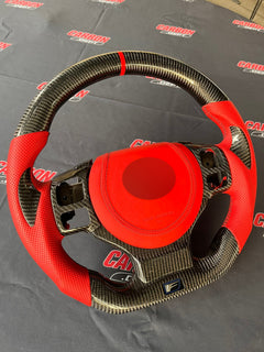 2016-2025 Lexus IS/RC red perforated leather carbon steering wheel - view 4