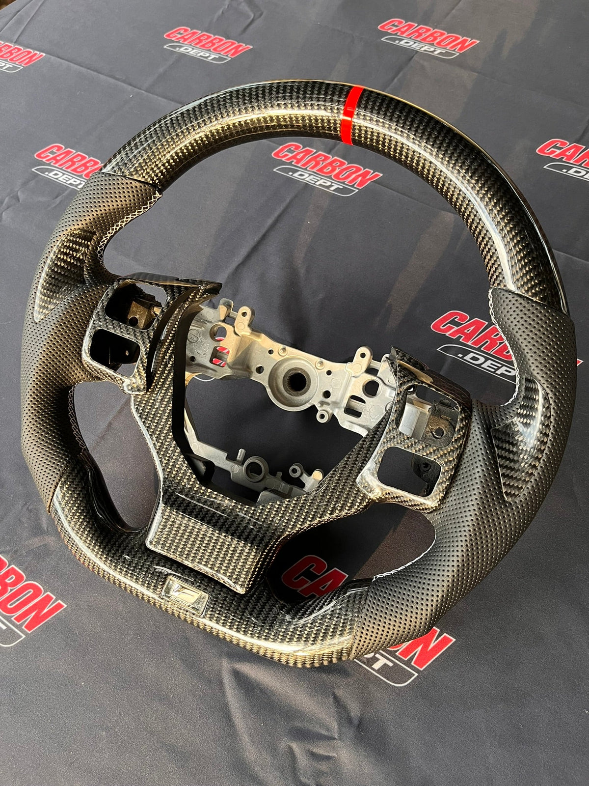 2016-2025 Lexus IS/RC black perforated leather carbon steering wheel - view 2