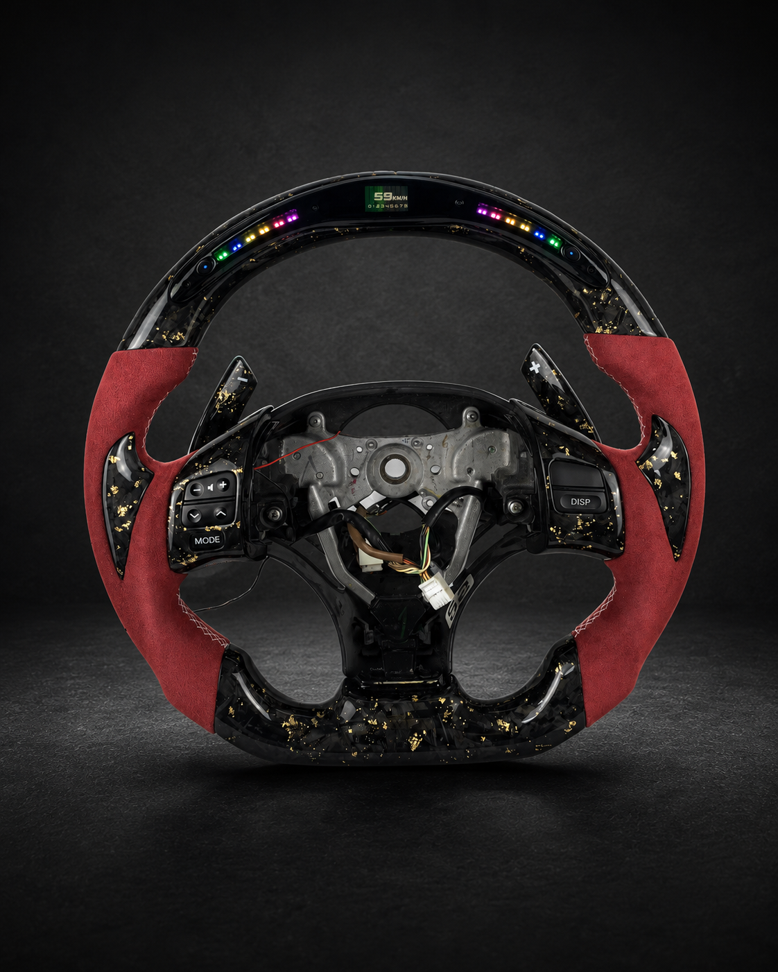 AI-enhanced studio presentation — Custom Steering Wheel — 2006–2013 Lexus IS — source image 7