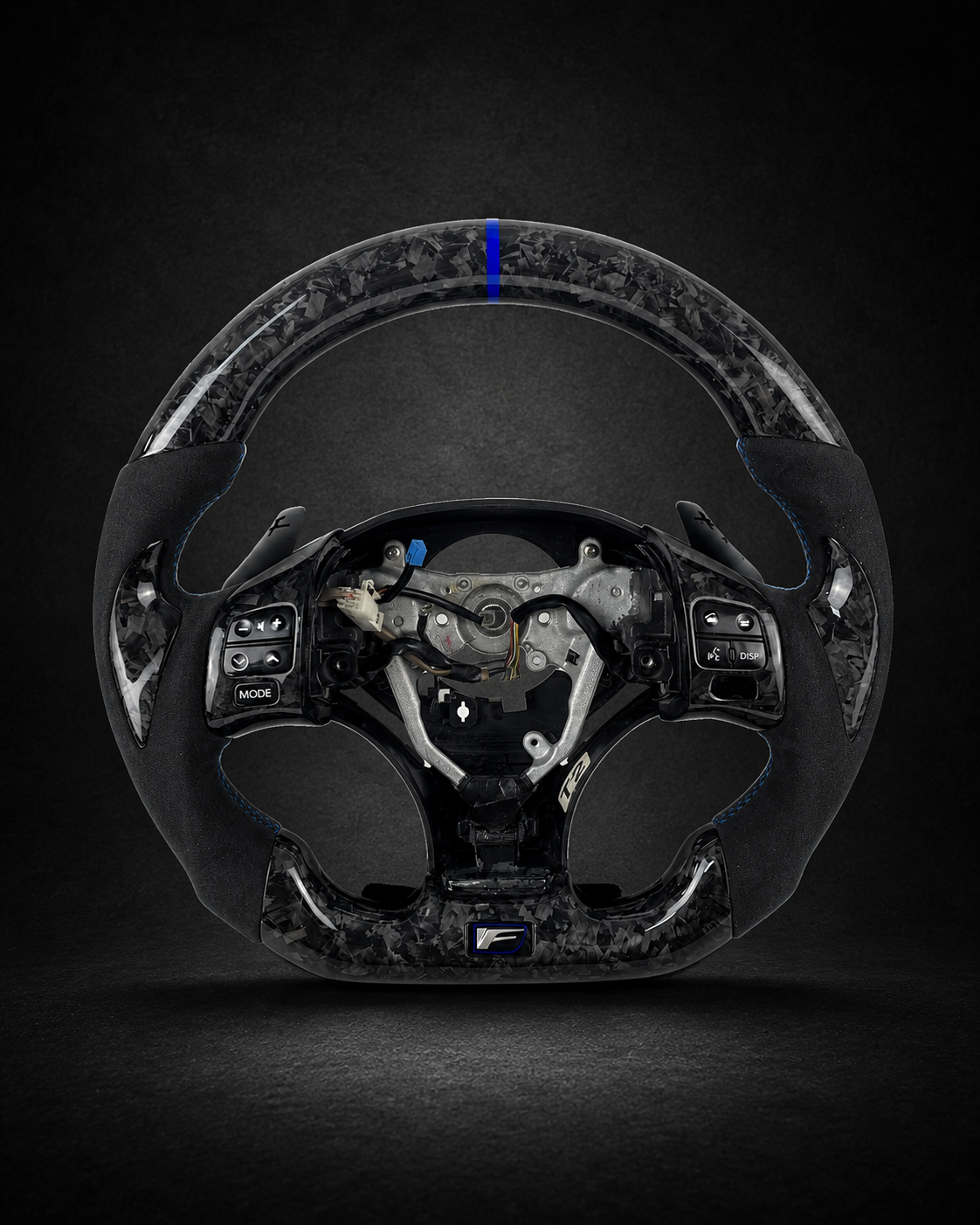 AI-enhanced studio presentation — Custom Steering Wheel — 2006–2013 Lexus IS — source image 12