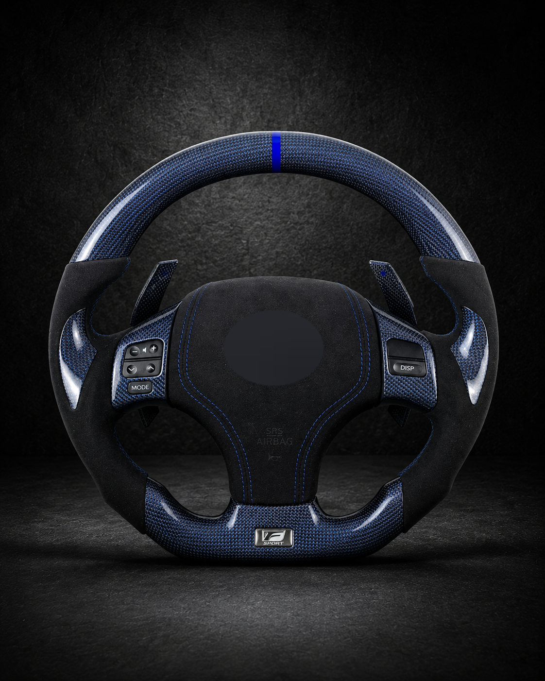 AI-enhanced studio presentation — Custom Steering Wheel — 2006–2013 Lexus IS — source image 14