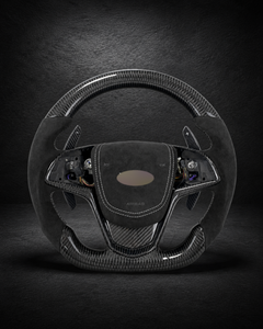 AI-enhanced studio presentation — Custom Steering Wheel — 2013–2020 Cadillac CTS / ATS — source image 1