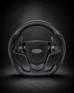AI-enhanced studio presentation — Custom Steering Wheel — 2013–2020 Cadillac CTS / ATS — source image 7