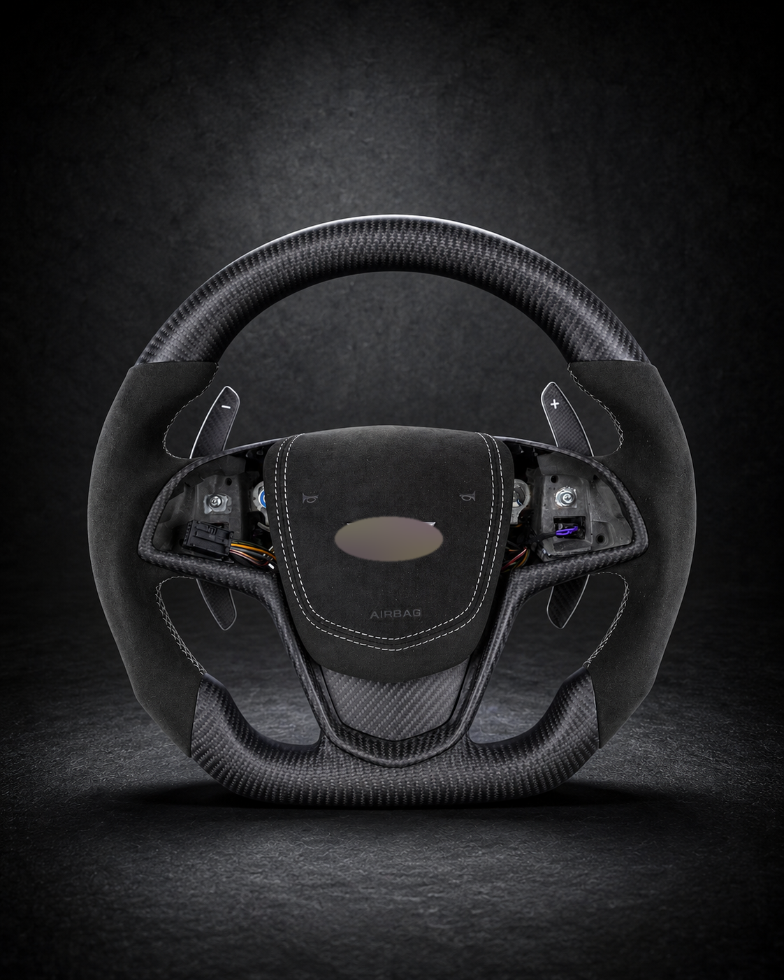 AI-enhanced studio presentation — Custom Steering Wheel — 2013–2020 Cadillac CTS / ATS — source image 7