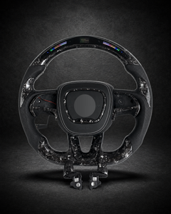 AI-enhanced studio presentation — Custom Steering Wheel — 2015–2023 Dodge Charger / Challenger — source image 1