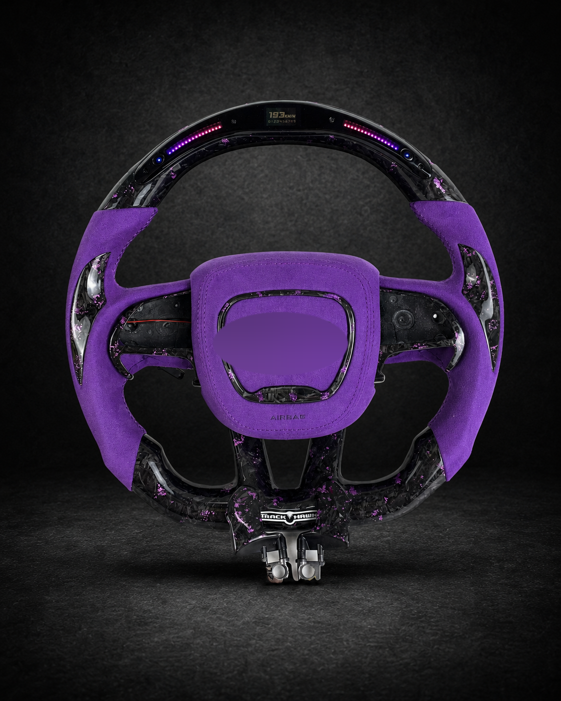 AI-enhanced studio presentation — Custom Steering Wheel — 2015–2023 Dodge Charger / Challenger — source image 8