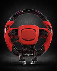 AI-enhanced studio presentation — Custom Steering Wheel — 2015–2023 Dodge Charger / Challenger — source image 12