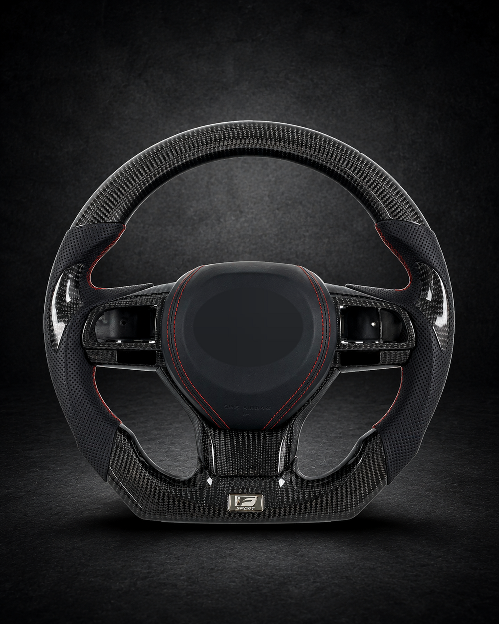 AI-enhanced studio presentation — Custom Steering Wheel — 2016+ Lexus ES — source image 1