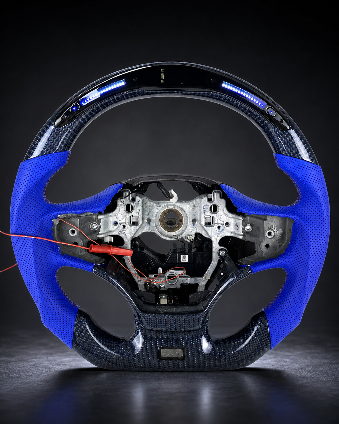 AI-enhanced studio presentation — Custom Steering Wheel — 2018+ Lexus LC 500 — source image 2