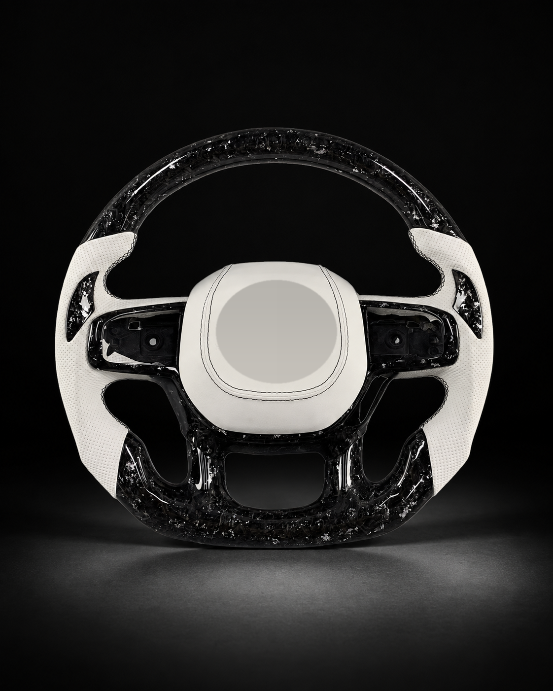 AI-enhanced studio presentation — Custom Steering Wheel — 2019–2024 Dodge/Ram 1500 / 2500 / 3500 — source image 2