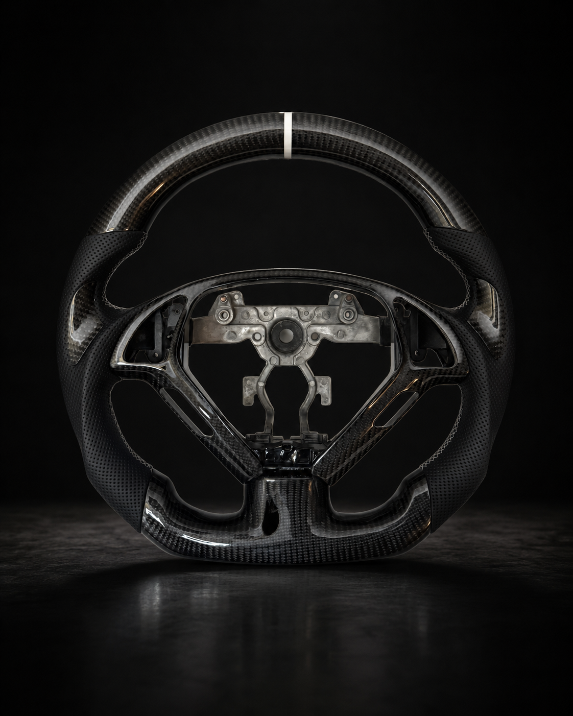 AI-enhanced studio presentation — Custom Steering Wheel — Infiniti Q50 / Q60 — source image 3