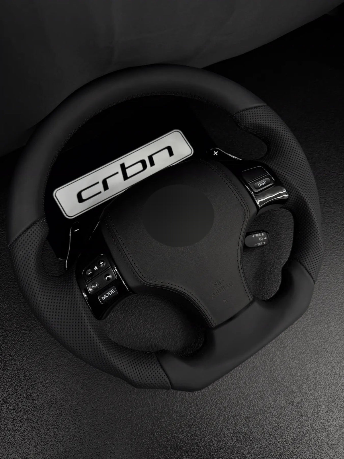 Lexus black carbon fiber steering wheel