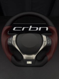 Lexus burgundy leather carbon fiber steering wheel