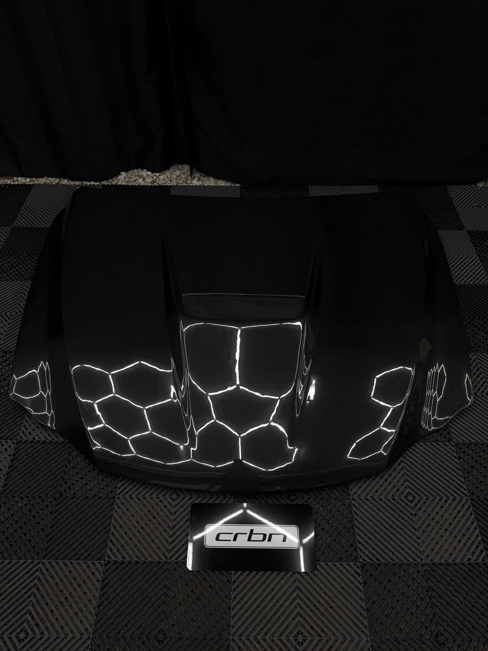 Carbon fiber hood detail