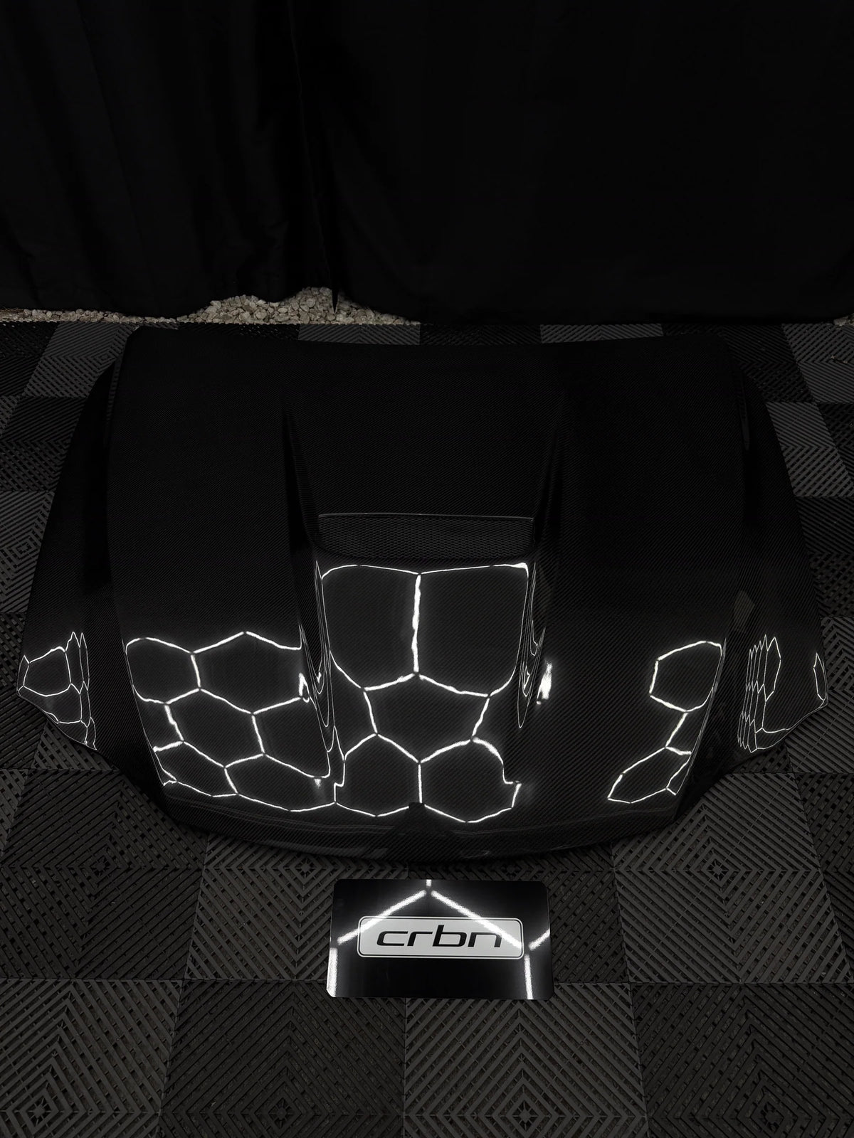 Carbon fiber hood detail